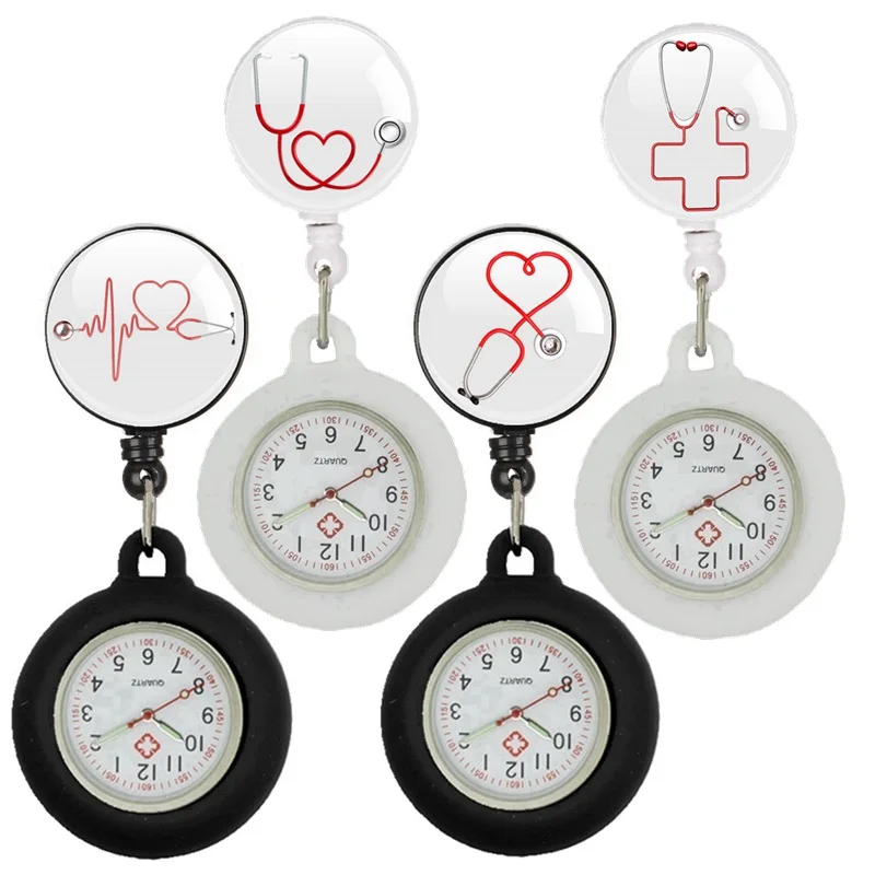 

2023 Europe and the United States for female nurses in white angel pocket watch