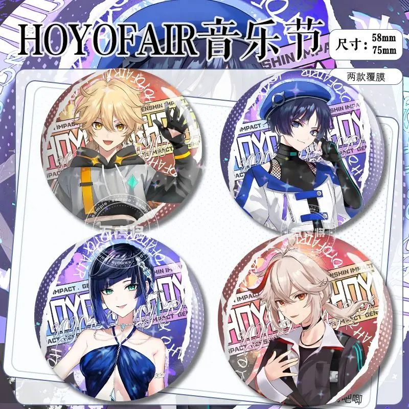 HoYoFair Balladeer Kaedehara Kazuha значки булавки аниме yuan shen женская брошь модные броши для