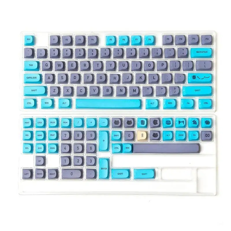 Клавиатура MA Height с синим котом 125 клавиш сублимационный маленький набор для IKBC Magic