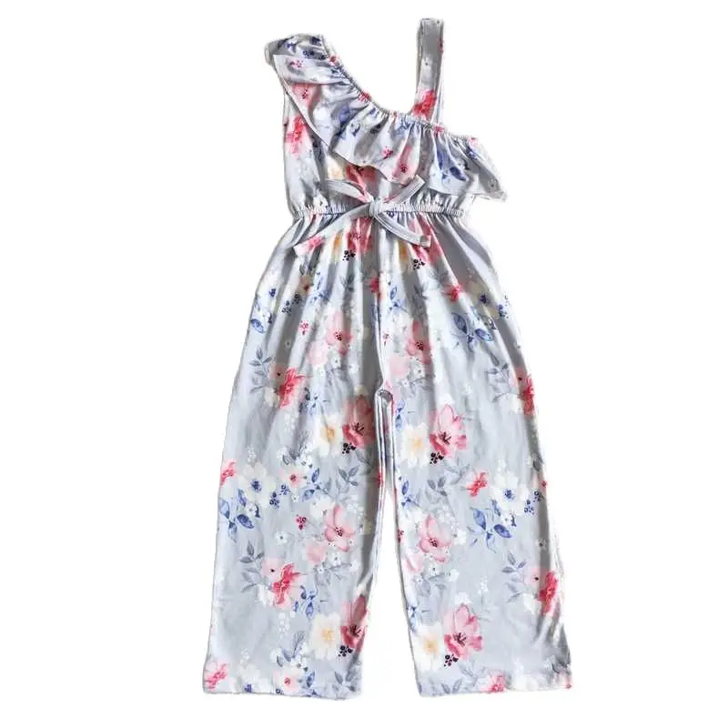 

Baby Romper Girls Colorful Flower Summer Single Strap Romper bodysuit Kids Boutique High Quality Children's Clothing