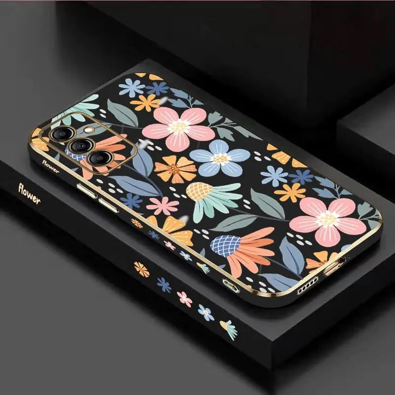 Роскошный чехол M15 с цветочным шариком и покрытием для телефона Samsung Galaxy F15 M51 M14 M31