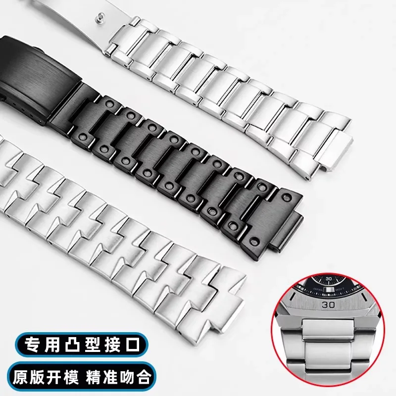 Фото Металлический ремешок из нержавеющей стали для Casio, ремешок для часов серии Edifice Farm Oak EFB-680 ECB10YD, мужской выпуклый ремешок 12 мм 14 мм №4