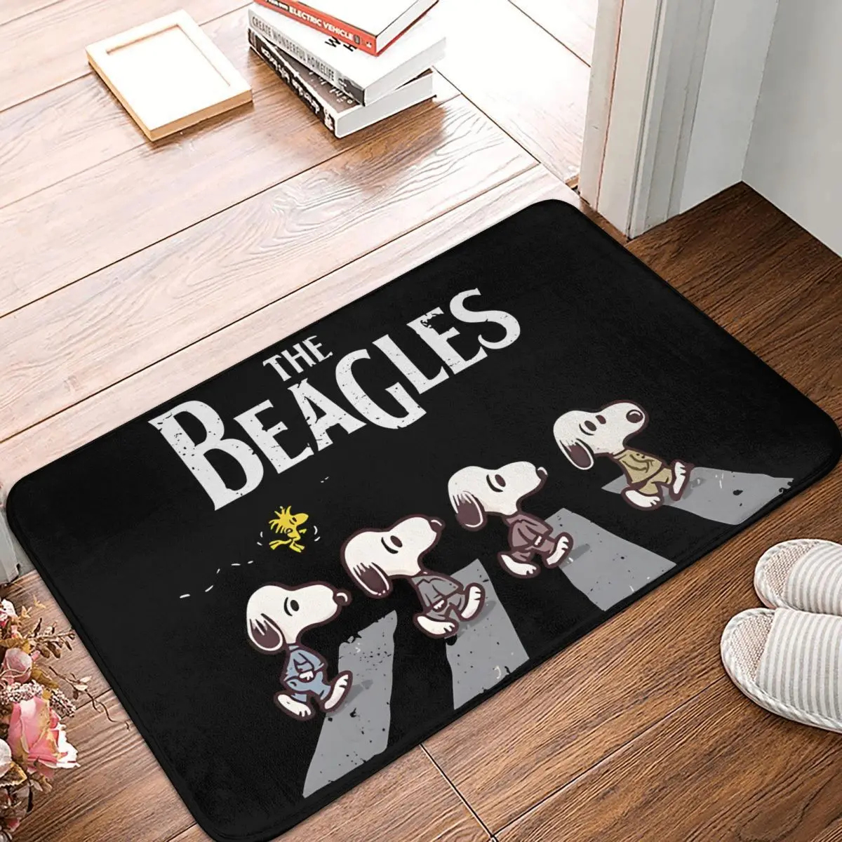 Нескользящий напольный коврик Snoopy минималистичный для ванной спальни уличный