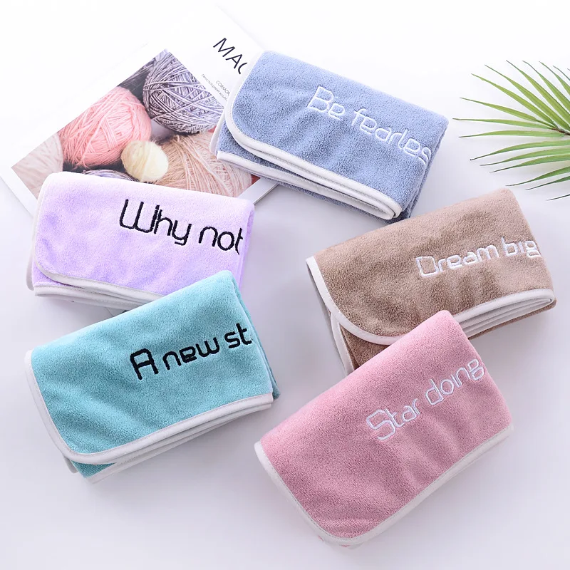 

Microfiber Quick Drying Face Towel for Adults Absorbent Terry Towels Coral Velvet Hand Towel Solid color Soft Hair Towel 35*75cm