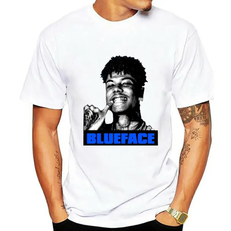 Фото Детская футболка с логотипом Blueface, голубое лицо, Детская футболка thotiana merch, толстовка с капюшоном, купить одежду, мертвецы, следующий большой... №1