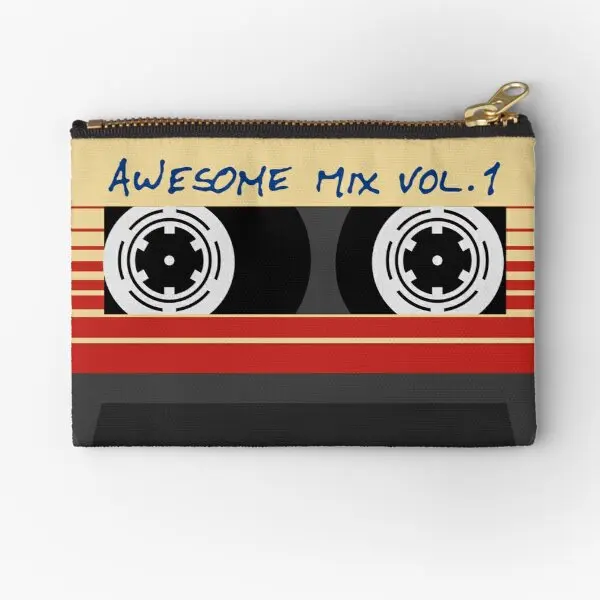 

Awesome Mixtape Vol 1 Tape Music Retr Zipper Pouches Money Storage Underwear Bag Pocket Wallet Coin Women Key Men Packaging