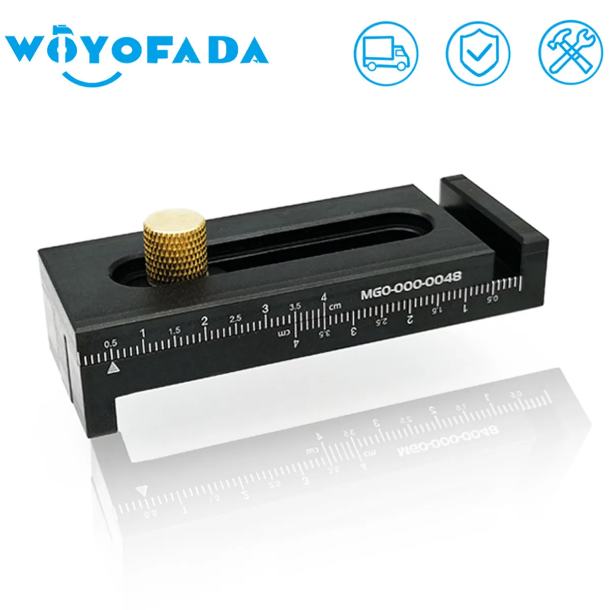 

Table Saw Gap Gauge, High-Precision Woodworking Gauge 0.5-4cm Depth Measurer Seam Gauge, Aluminum Alloy Saw Groove Adjuster Tool