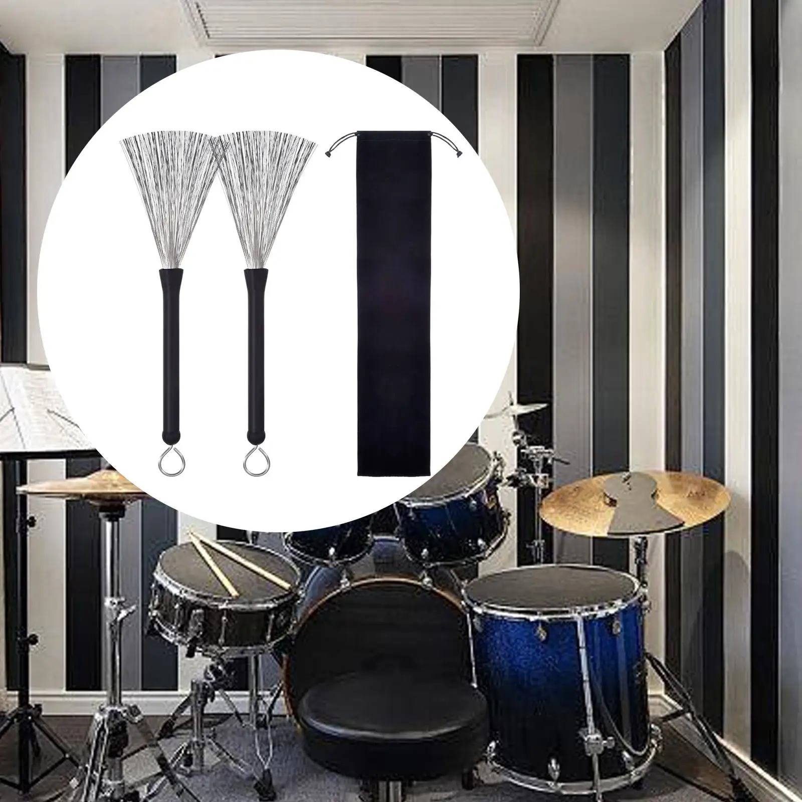 2 шт. щётки для барабана с удобными резиновыми ручками