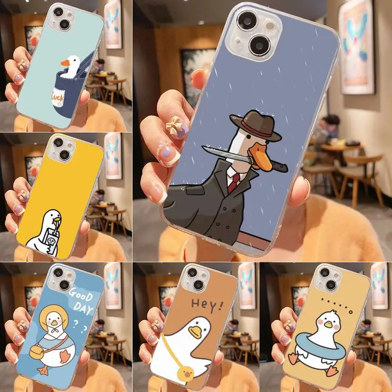 

Cartoon Duck Phone Case For Iphone 7 8 Plus X Xr Xs 11 12 13 Se2020 Mini Mobile Iphones 14 Pro Max Case