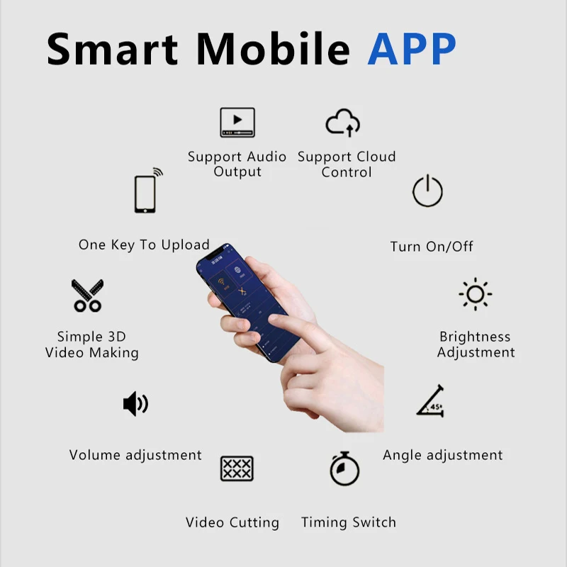 77 см Водонепроницаемая голограмма рекламный проектор 3D светодиодный