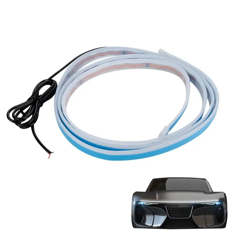 

Автомобильная светодиодная лента s-образная направляющая для капота, декоративная светодиодная подсветильник ка, ходовые огни s, поворотны...