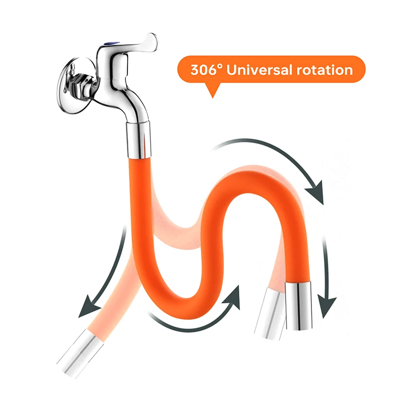 

360 ° 360 Flexible Hose Extension Pipe Universal Foaming Extension Tube Connnetor Faucet Extender Splashproof Kichen Bathroom