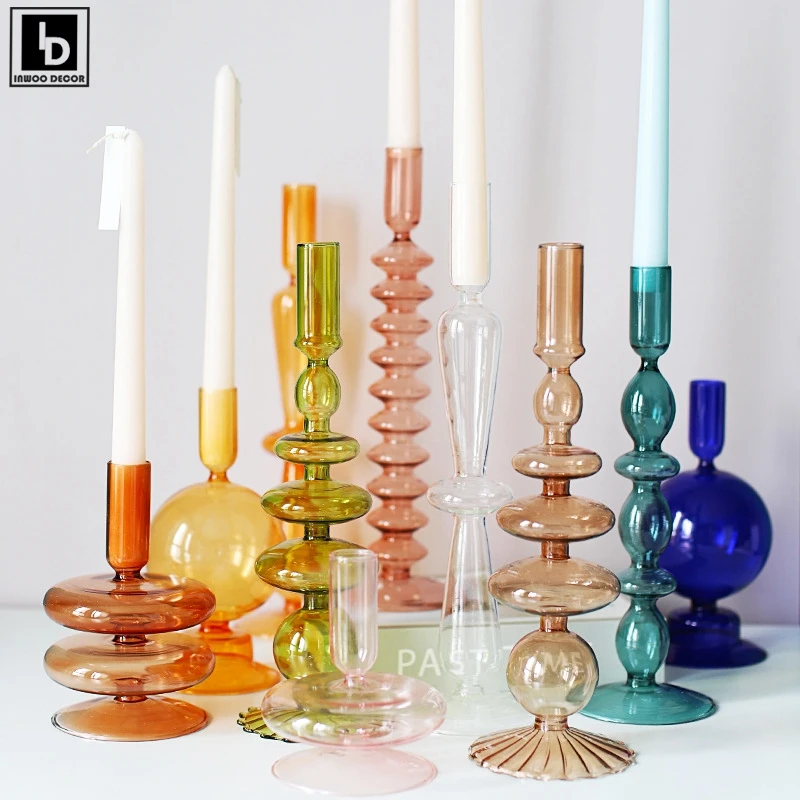 S Jar Candlesticks Candelabra Bubble Vase Nordic Home Decor Lantern Wedding Dining Desk Decoration Ornaments