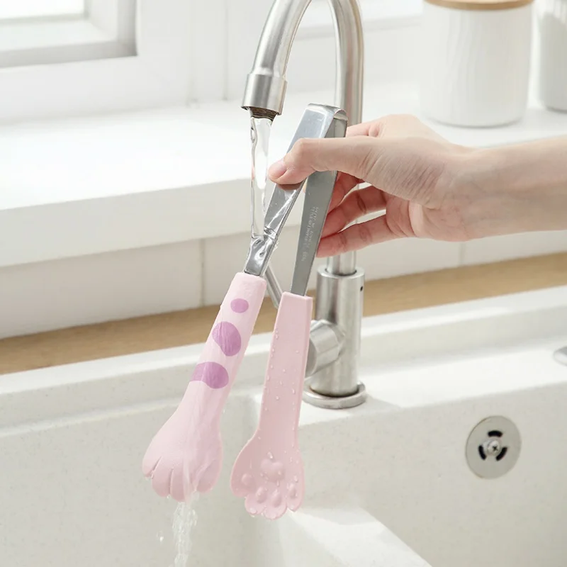 Милый Силиконовый Мини-зажим Для Еды С Кошачьим Дизайном Нескользящие Ручки