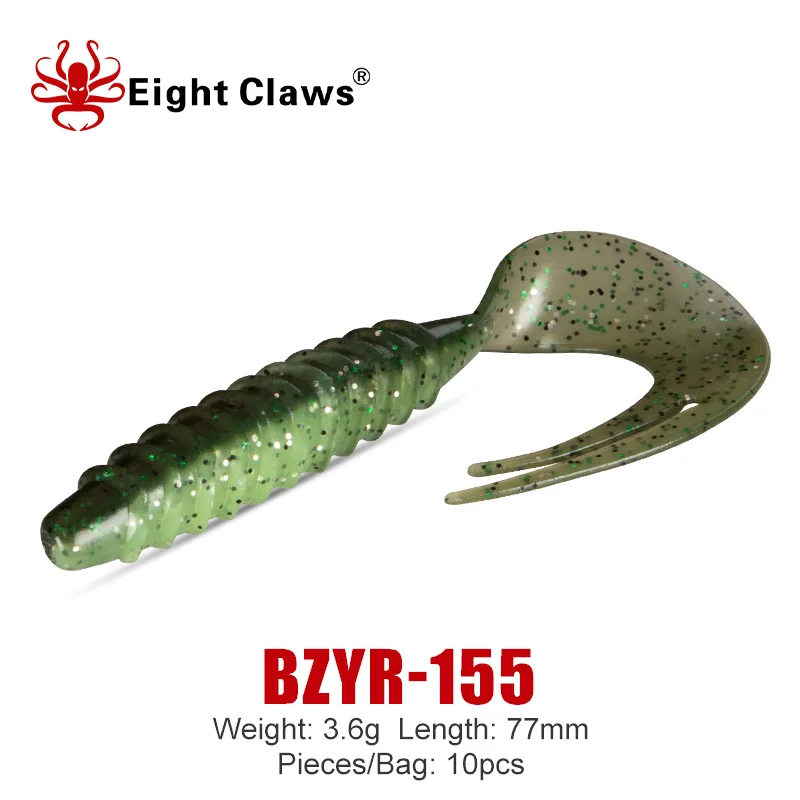 

Мягкая рыболовная приманка EIGHT Claw, 10 шт., 77 мм, 3,6 г, силиконовая искусственная приманка, джиг воблер, свимбейт, пластиковая Мягкая приманка ли...