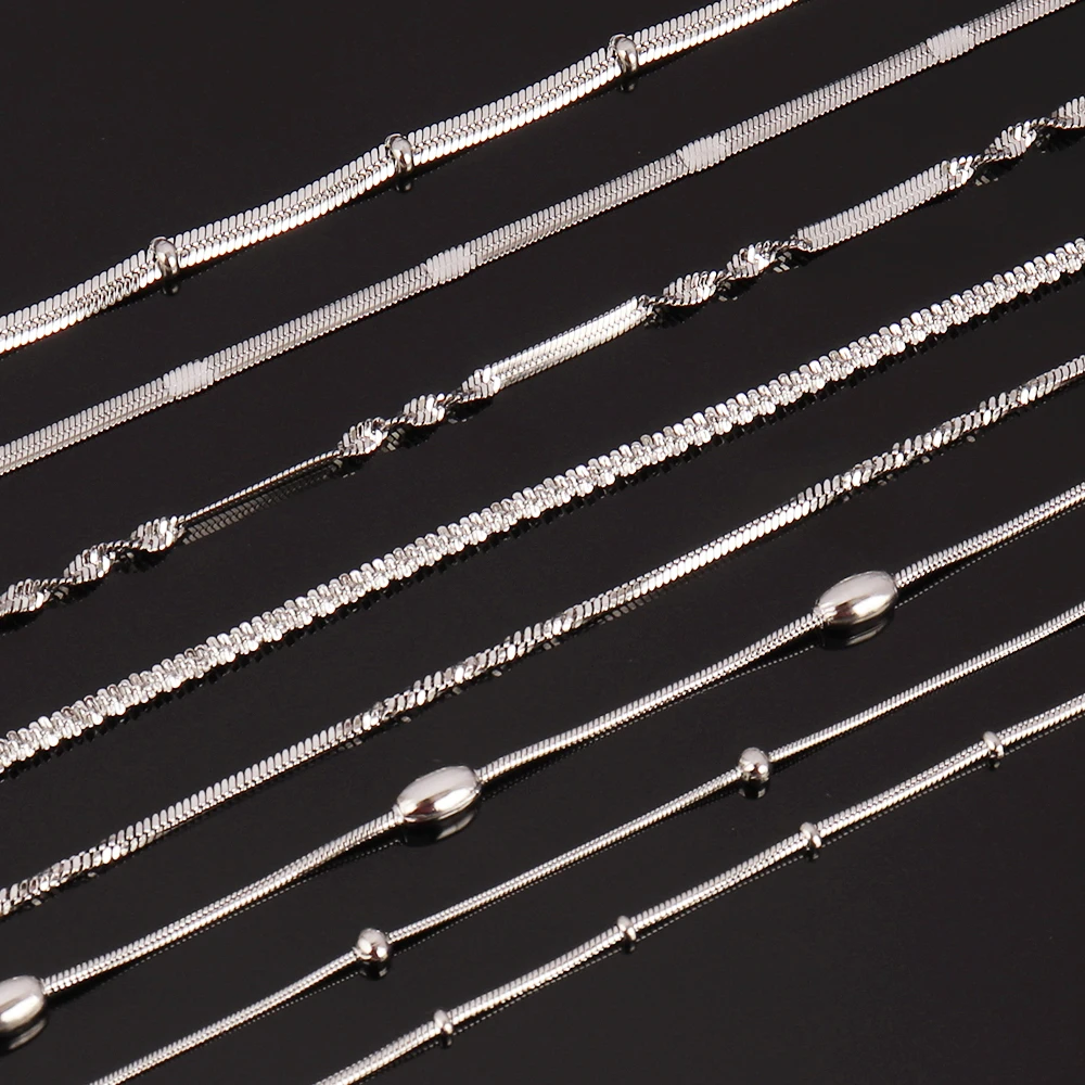 Цепочка Из Нержавеющей Стали 316L для мужчин и женщин ожерелье золотого цвета с