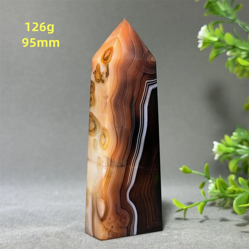 

Черный полосатый агат Обелиск