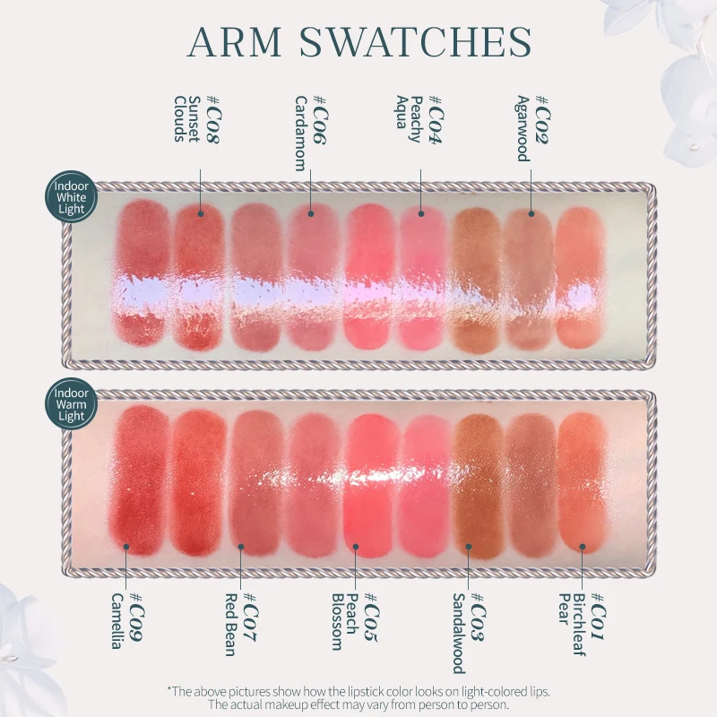 Flower Knows Butterfly Cloud Collar Collection Глянцевая губная помада Высокий блеск увлажняющий