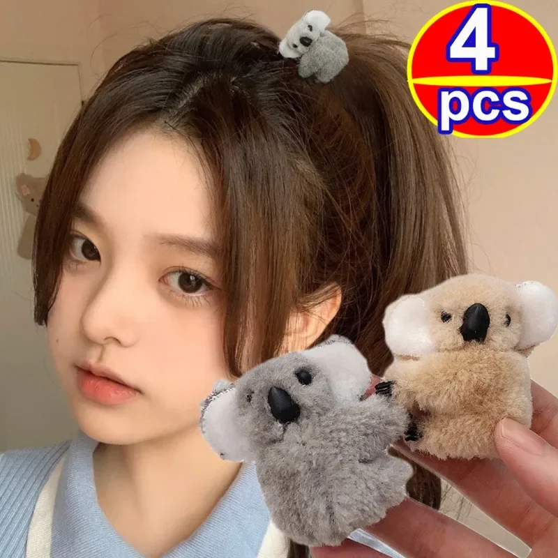 

Новинка корейские модные плюшевые заколки для волос коала Медведь заколки для волос для женщин девочек милые животные заколки для волос хвост головной убор Детские аксессуары для волос