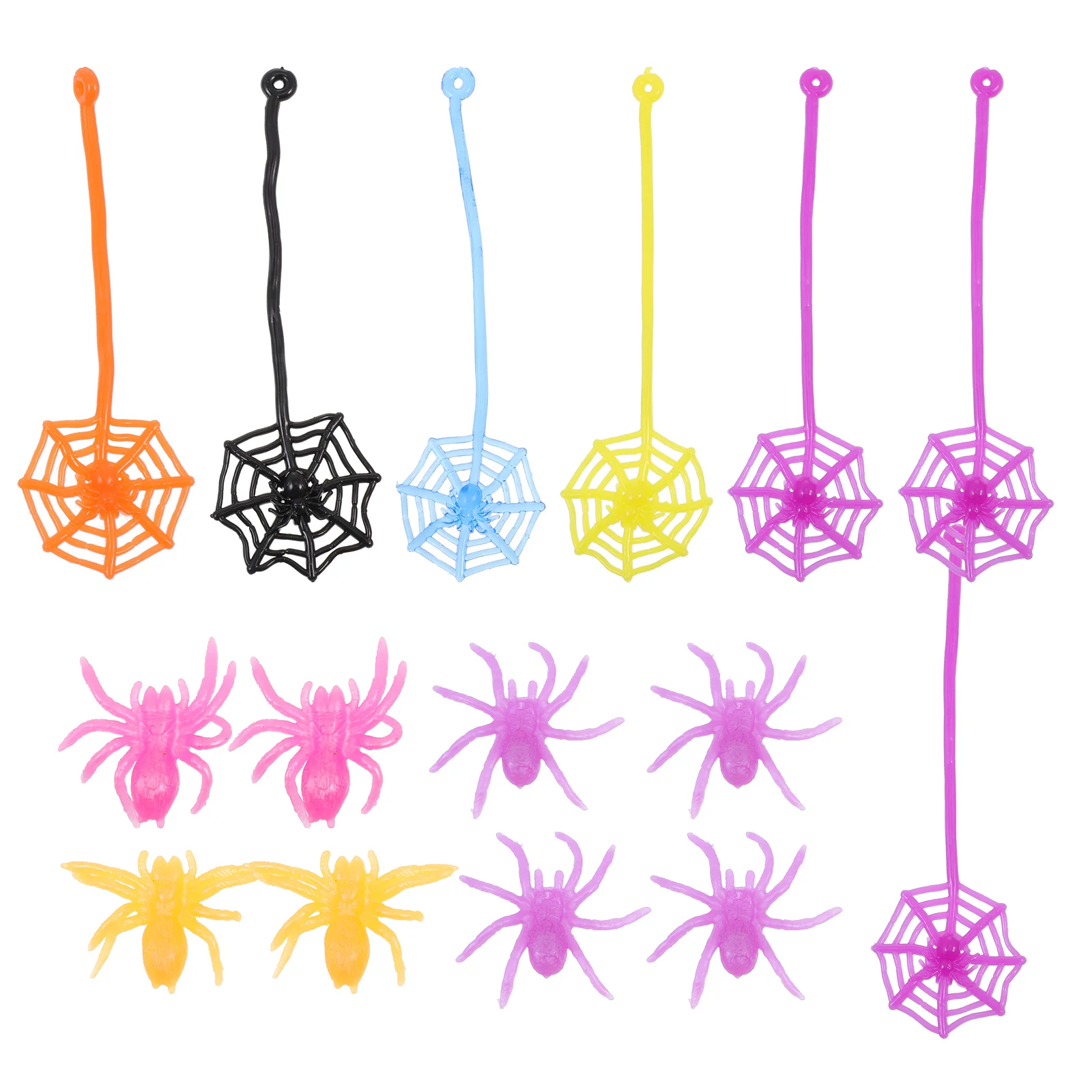 

20Pcs Extendable Toys Supple Sticky Playthings Spider Toys Gifts for Child Gift