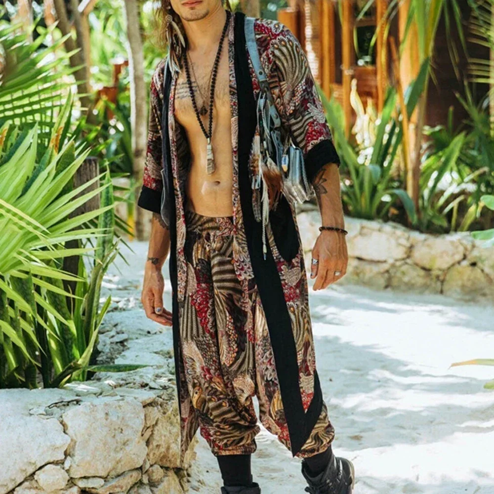 2024 мужской комплект из двух предметов весна-лето модный ретро повседневный