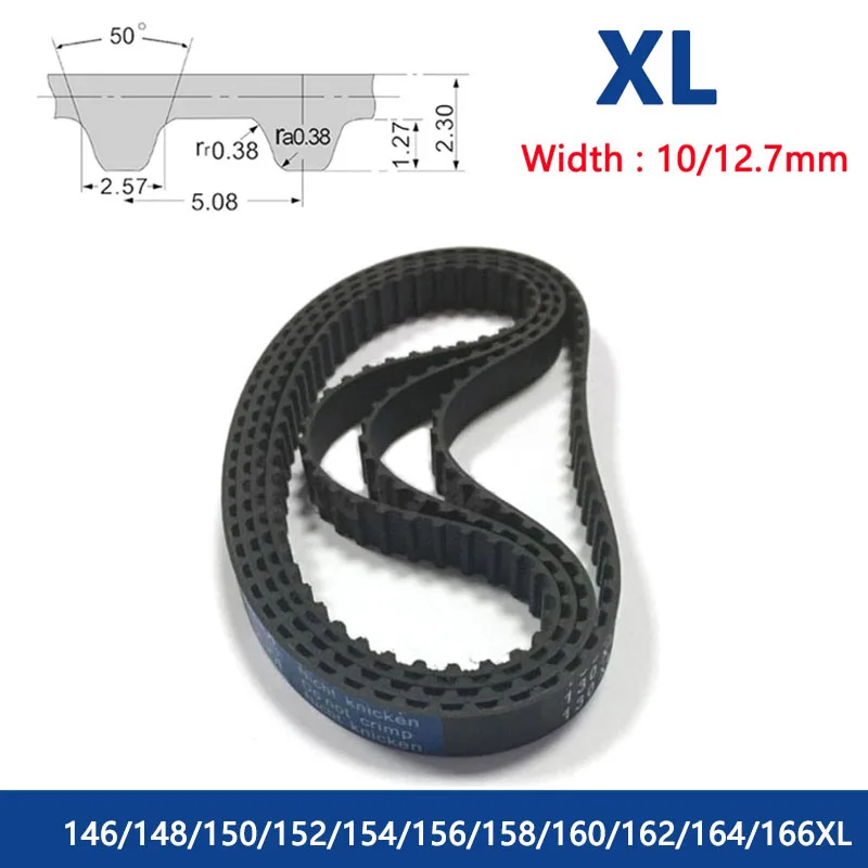 

1pc XL Timing Belt Width 10mm 12.7mm Rubber Closed Loop Synchronous Belt Perimeter 146/148/150/152/154/156/158/160/162/164/166XL