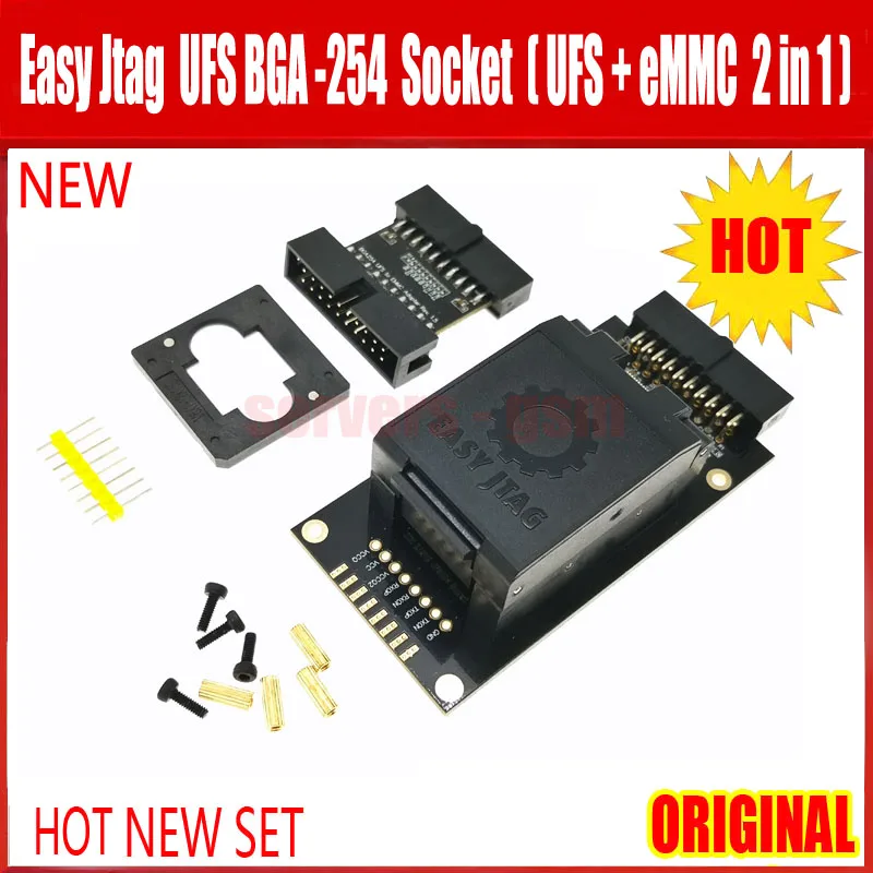 Новинка 2023 оригинальная розетка Easy-Jtag Plus UFS BGA-254 Socket / EMMC 254(EMMC + 2 в 1) адаптер для