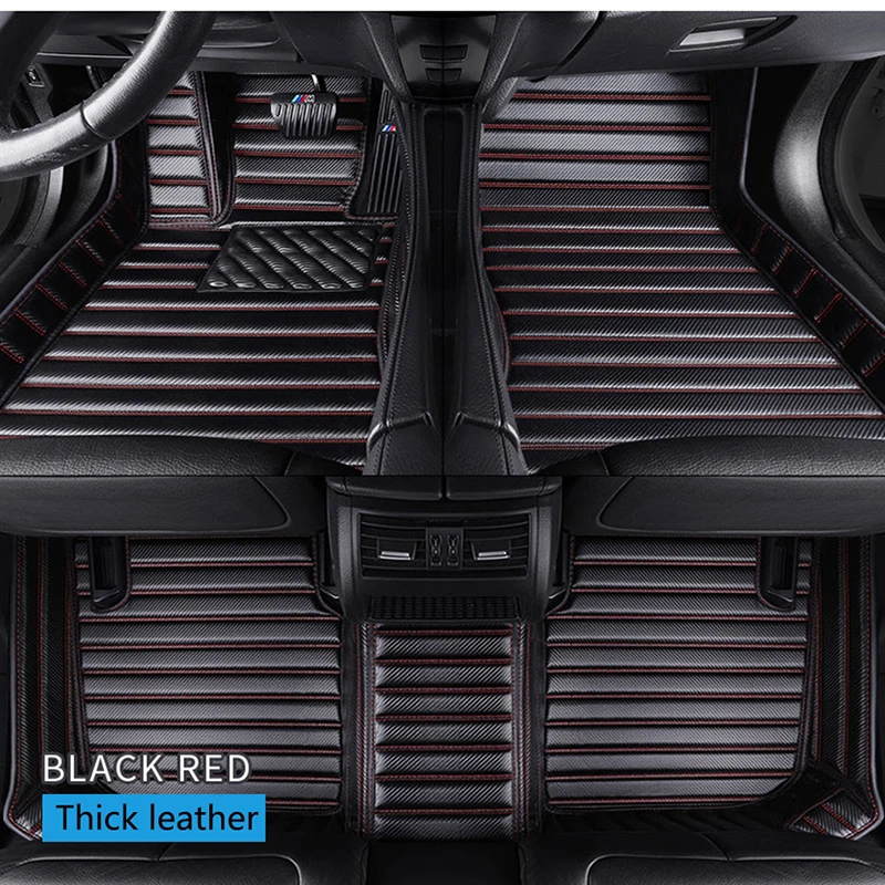 

" High-quality Leather Car Floor Mats for VW POLO GOLF Passat B6 B8 Touareg Scirocco Caddy Jetta New Beetle Car Accessories Carp