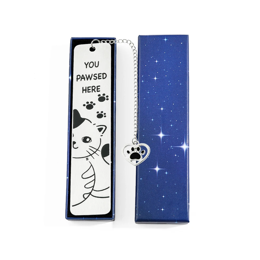 Закладки с милым котом металлические черные закладки марки для чтения коллекции
