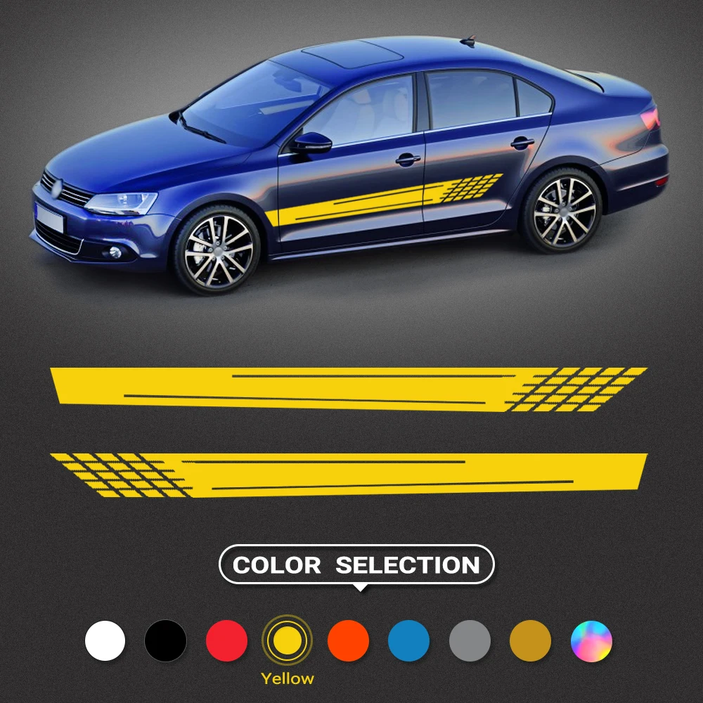 

Для Volkswagen VW Polo 6R 6N 6N2 6C 9N 9N3 Rline R Line MK3 MK4 MK5 MK6 GOLF T5 T6 T7 GTI GTD автомобильные боковые наклейки автомобильные аксессуары