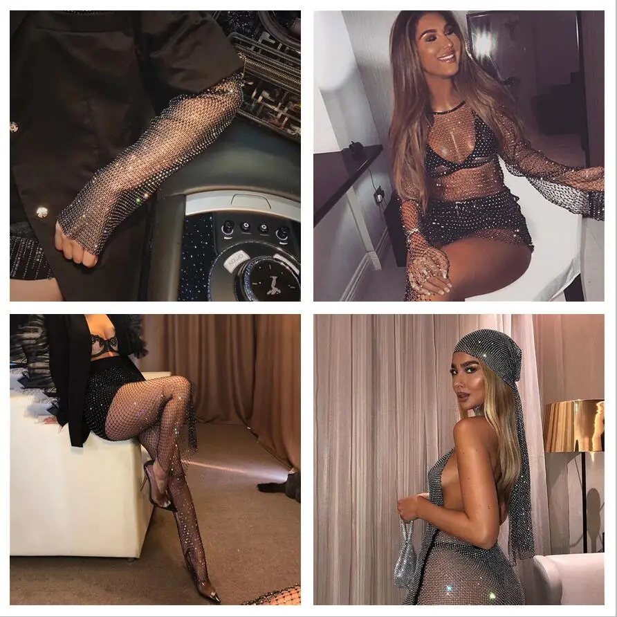 1 ярд блестящая Стразы ткань кристальная сетка стрейч ажурная отделка лента