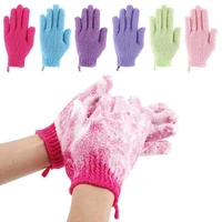 6pairs easy foaming for shower dead skin remover exfoliating bath gloves bath towel travel