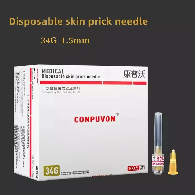 Painless Disposable Skin Prick Nano Needle Injection Adjustable Small Needle Disposable Injection Cosmetic Sterile Skin Booster