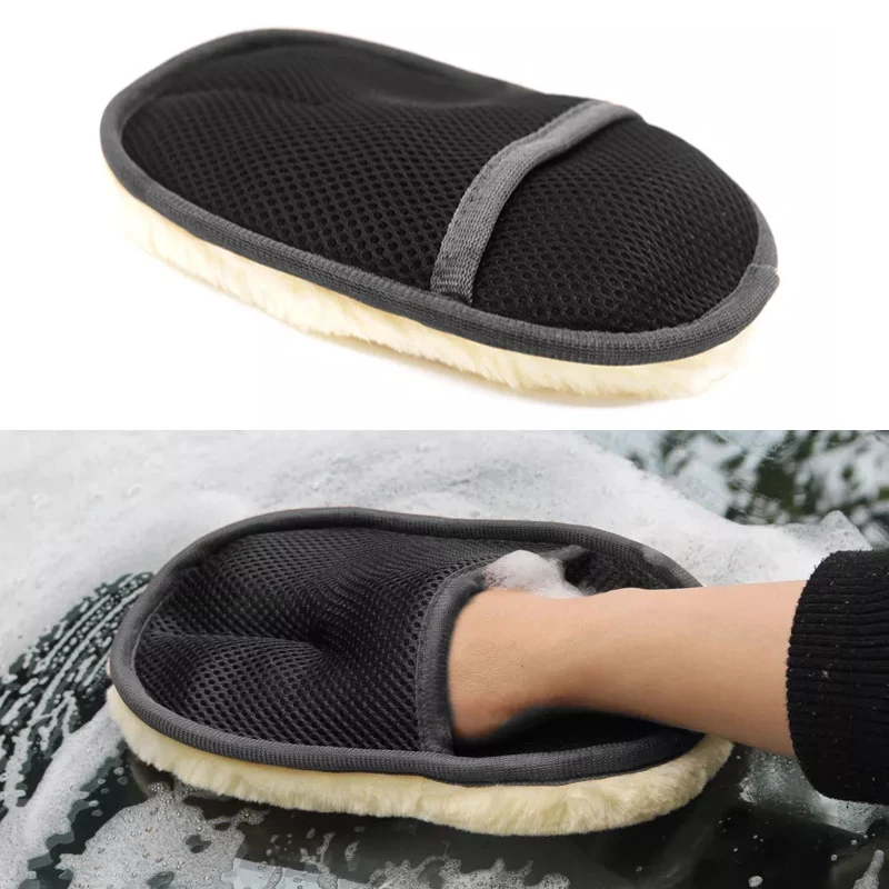 

1/2PC Microfiber Wool Soft Auto Car Washing Glove Cleaning Car Cleaning Glove Motorcycle Washer Care Car paint Wash Care Tools