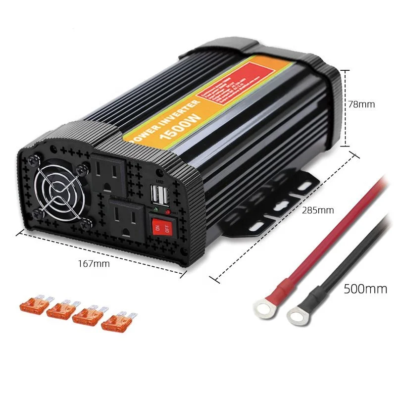

Solar modified sine wave converters 5v 2.1a 1500w 12v/24v dc/ac 110v/220v dc-ac power inverter dc 12v ac 220v 110v