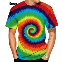 fashion menwomen colorful tie dye pattern printing 3dt shirt mens unisex fashion round neck t shirt
