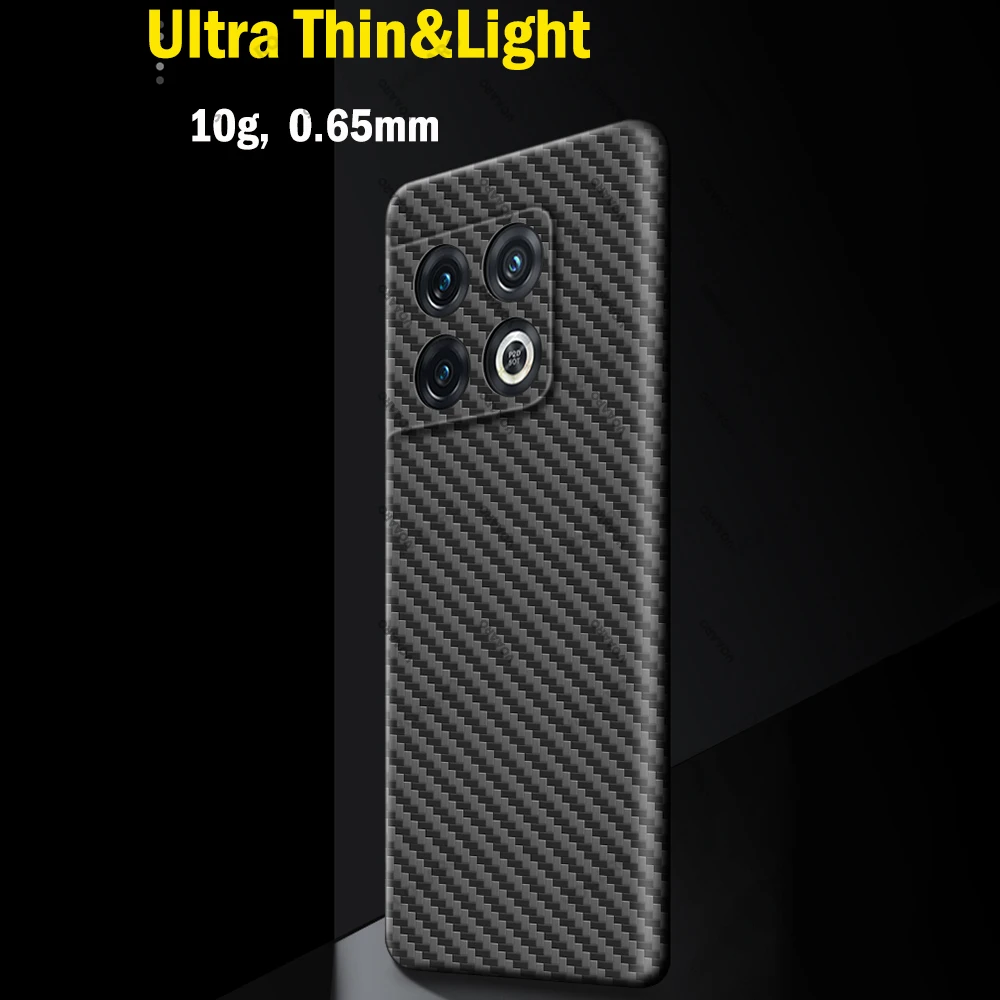 Funda For Oneplus 10 Pro Aramid Case for Oneplus 10 Pro Ultra-Thin Matte 3D Pure Real Carbon Fiber Phone Case Shockproof Cover