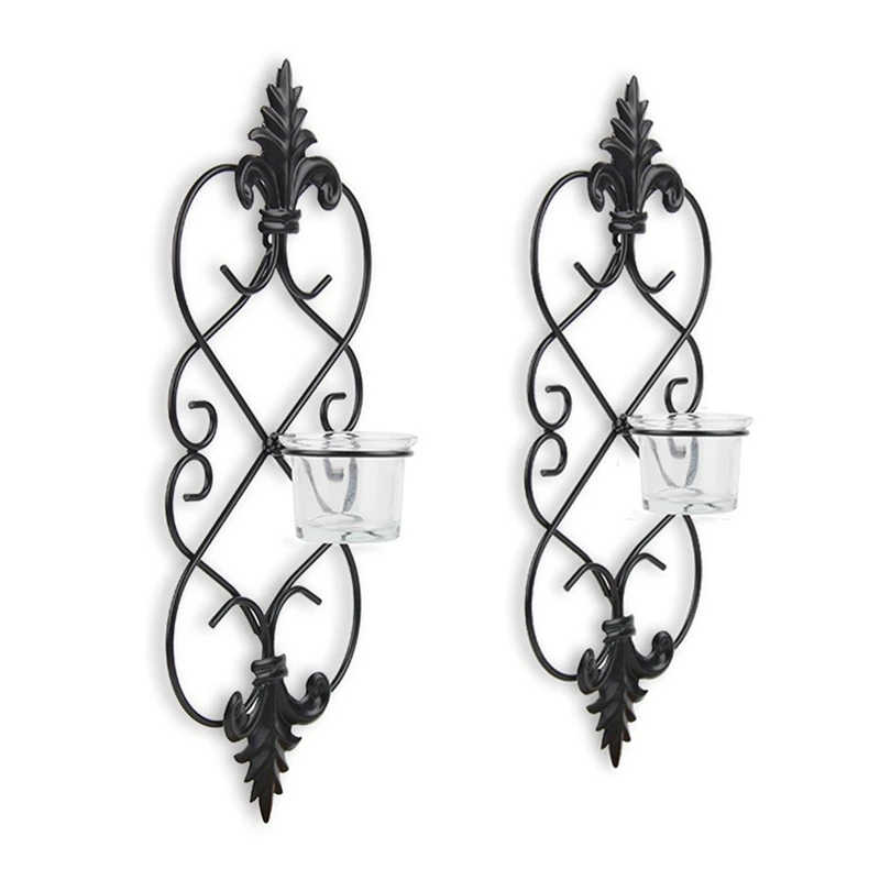 

Home Decor Candle Holder Wrought Iron Foldable Anti Rust For Living Room Hotel Wedding Bedroom