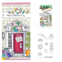 2022 arrival new front porch garden set cutting dies stamps scrapbook diary decoration embossing greeting card diy handmad