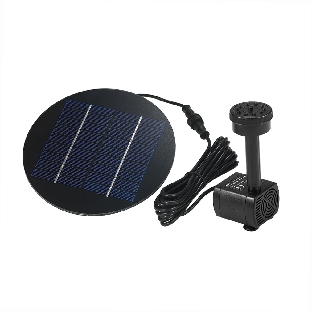 

9V 1.8W Solar Fountain Solar Panel Water Pump Fountain Powered Submersible Brushless Water Pump Kit For Pond Garden Bird Bath
