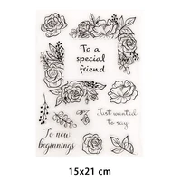 phrase flowers clear stamps for diy scrapbooking crafts stencil fairy rubber stamps card make photo album sheet decoration