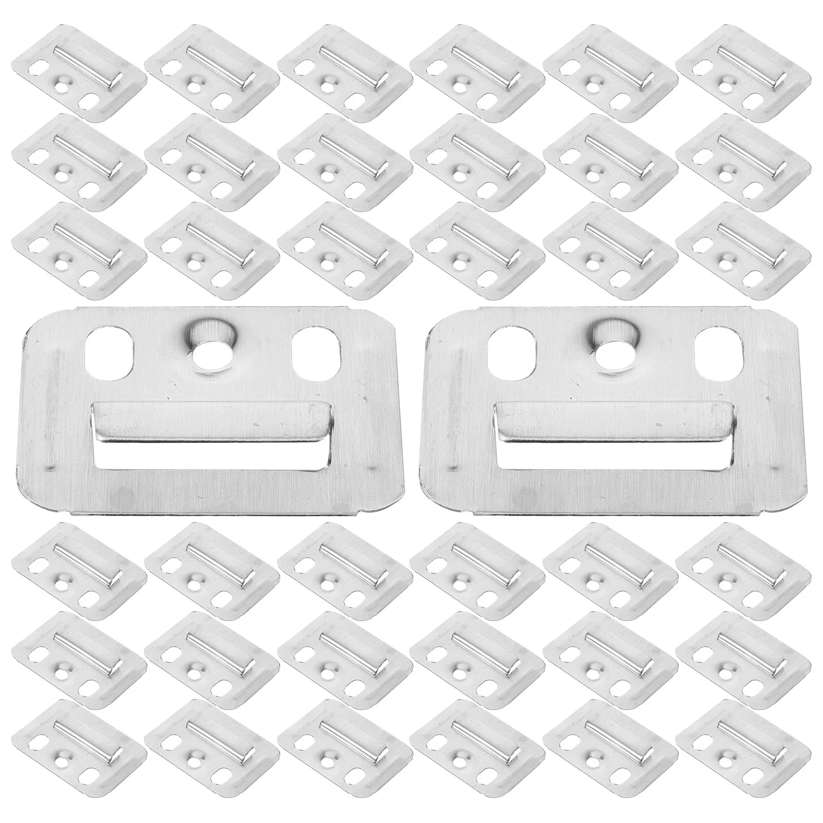 

100 Pcs Board Wall Furniture Clamp Stainless Steel Panel Connector Integrated Whiteboard Mounting Hardware