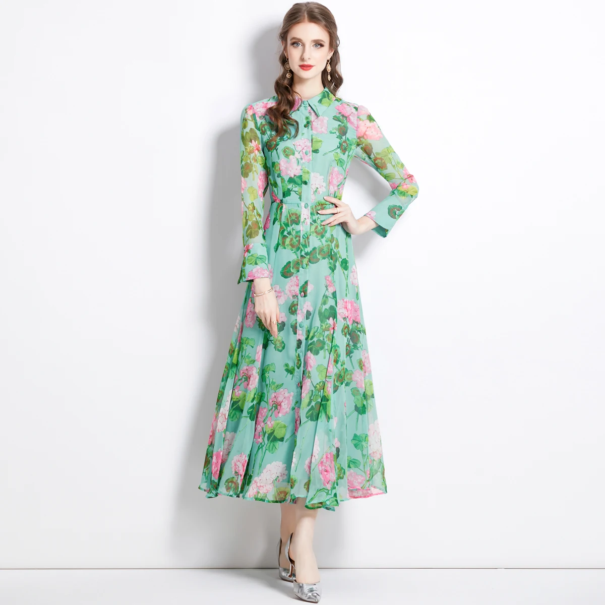 Женское платье LUKAXSIKAX зелёное