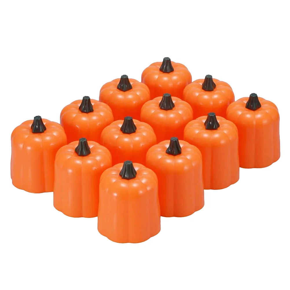 

12pcs Decoration Light Decor Battery Operated Pumpkin Lights Pumpkin Candle Light