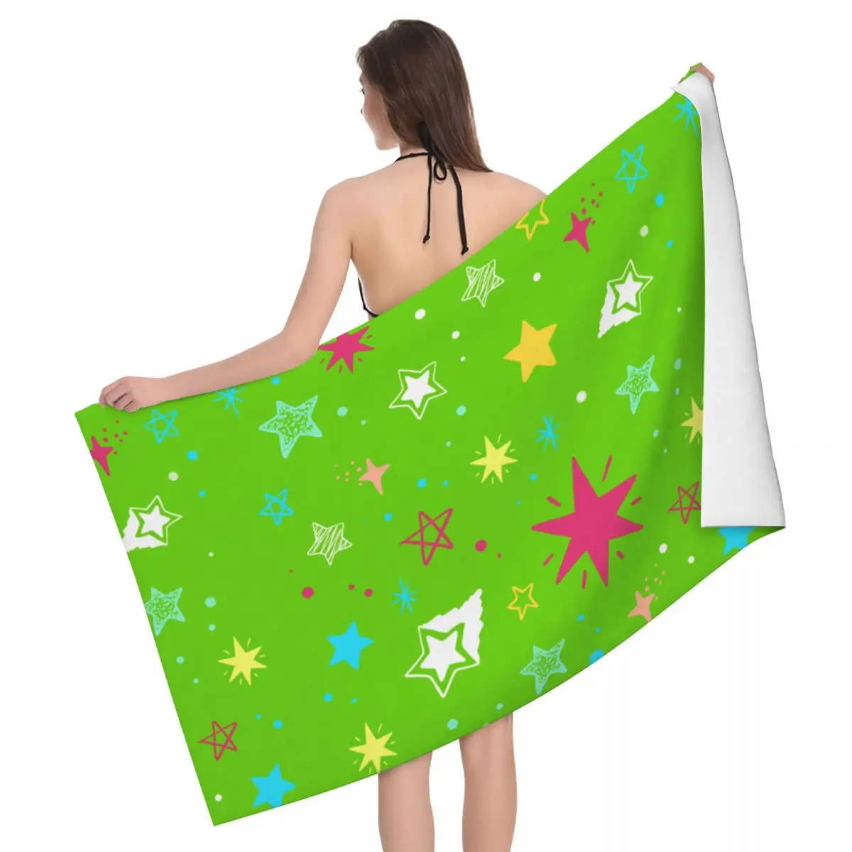 

Colour The Stars Beach Towels Pool Towels Large Sand Free Microfiber Beach Towels, Quick Dry Lightweight Bath Swim Towels