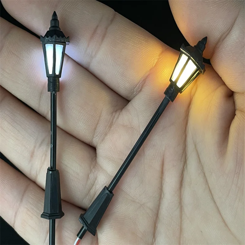 30 шт. 3В 7 см уличный фонарный столб Модель поезда Макет светодиодный Хо ОО весы