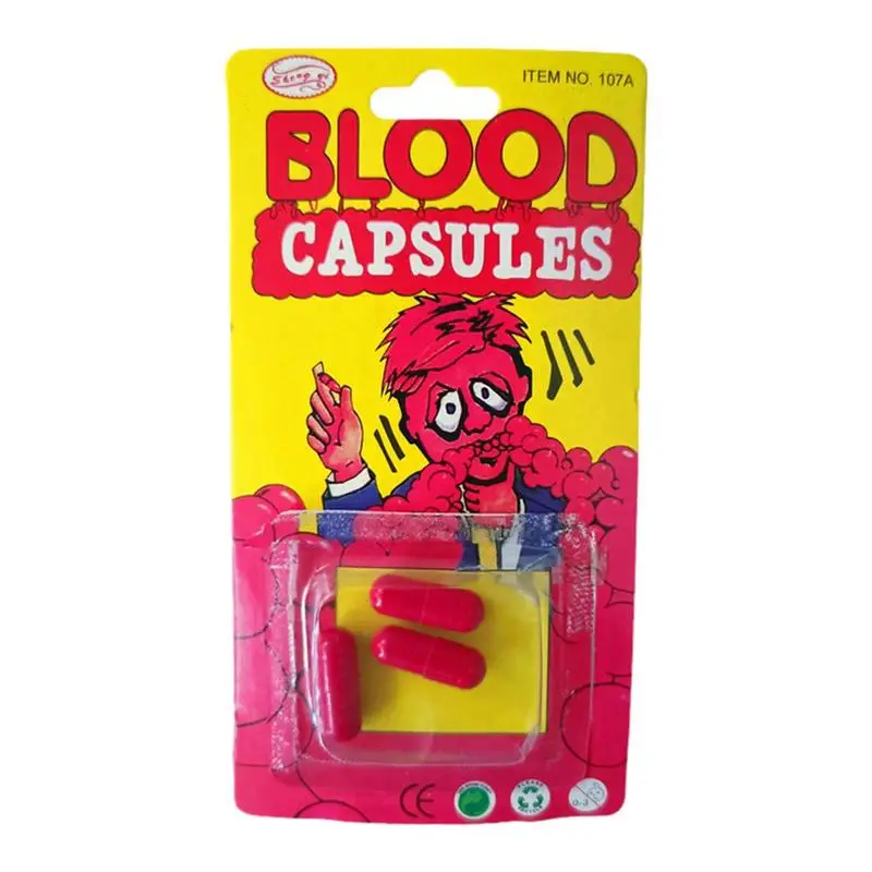 

Hematemesis Capsules Stage Blood Halloween Fun Joke Horror Scary Prank Toy Fake Blood Decoration For Photographer And Masquerade