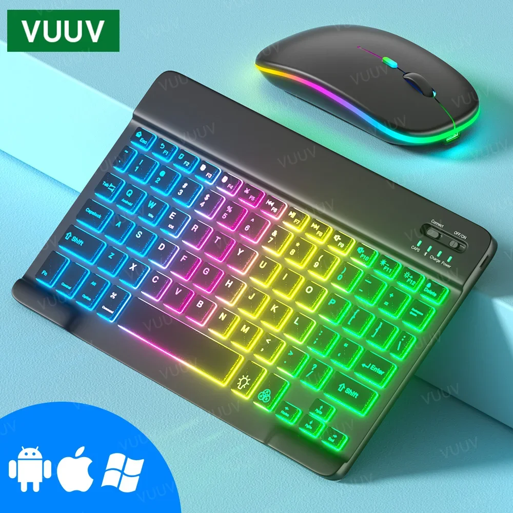 Беспроводная мышь для планшета Windows Android iOS клавиатура Bluetooth-совместимая с