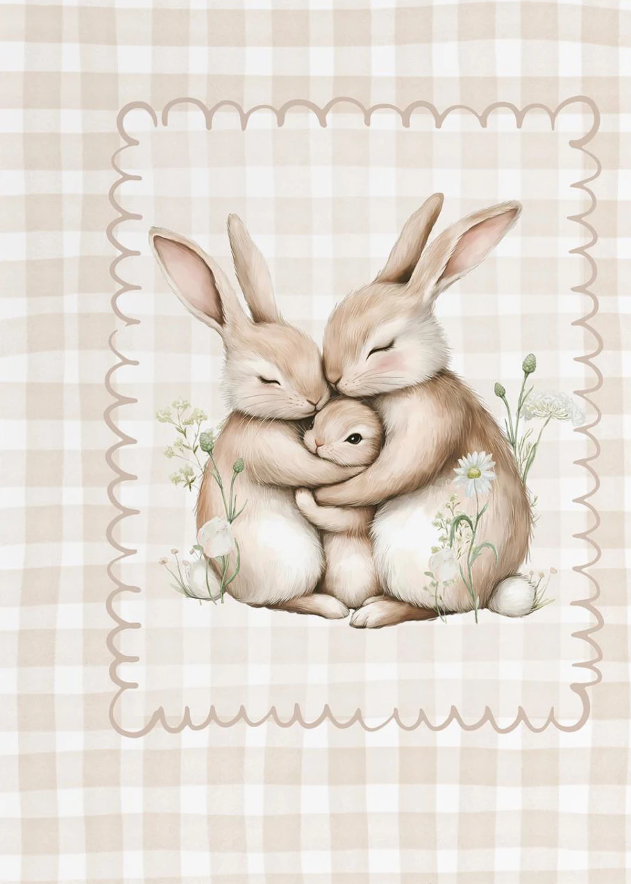 

Детский постер с кроликом, печать на холсте