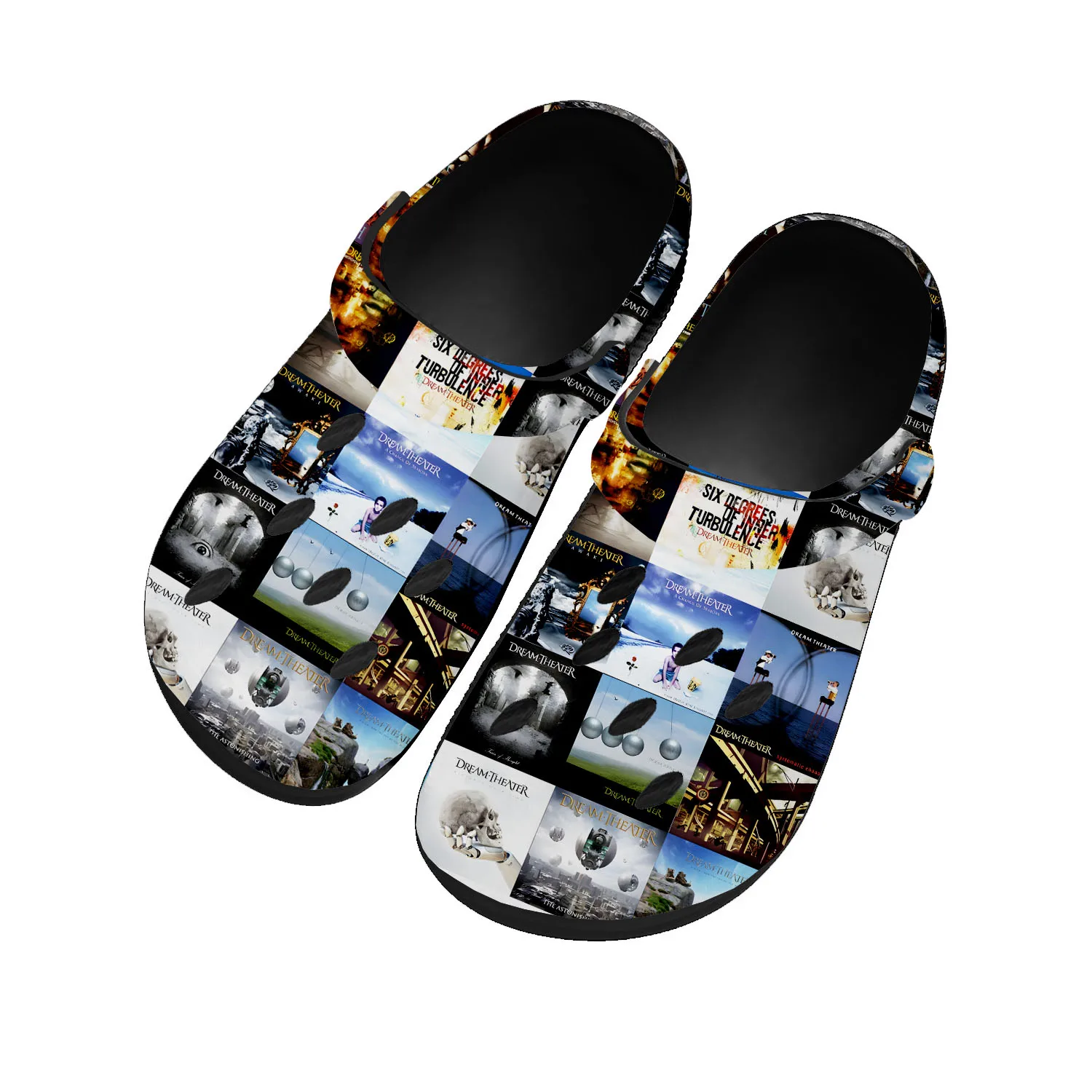 

Dream Theater Rock Band Music Home Clogs Custom Water Shoes Mens Womens Teenager Shoe Garden Clog Breathable Beach Hole Slippers